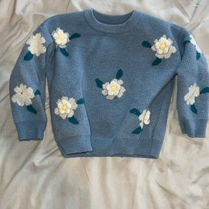 Blue flower sweater